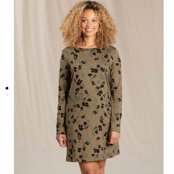 Toad&Co Windmere II Long Sleeve Dress  size Medium - Picture 1 of 5